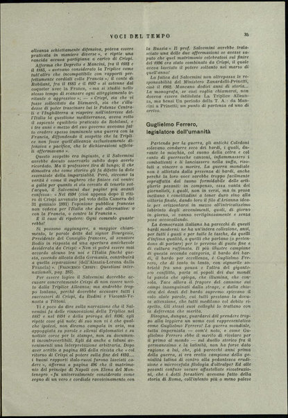 Voci del tempo : rassegna contemporanea politica e finanziaria e rivista delle riviste